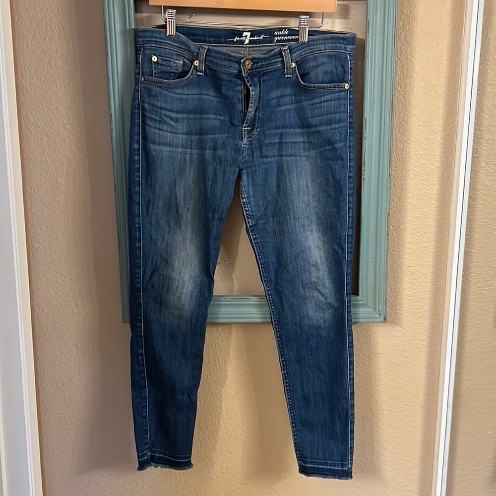 7 For All Mankind Ankle Gwenevere Stretchy Jeans 31